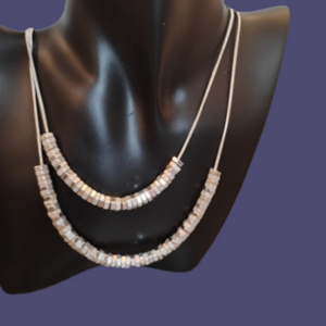Thalia Sodi Double Layer‎ Silver Tone Necklace